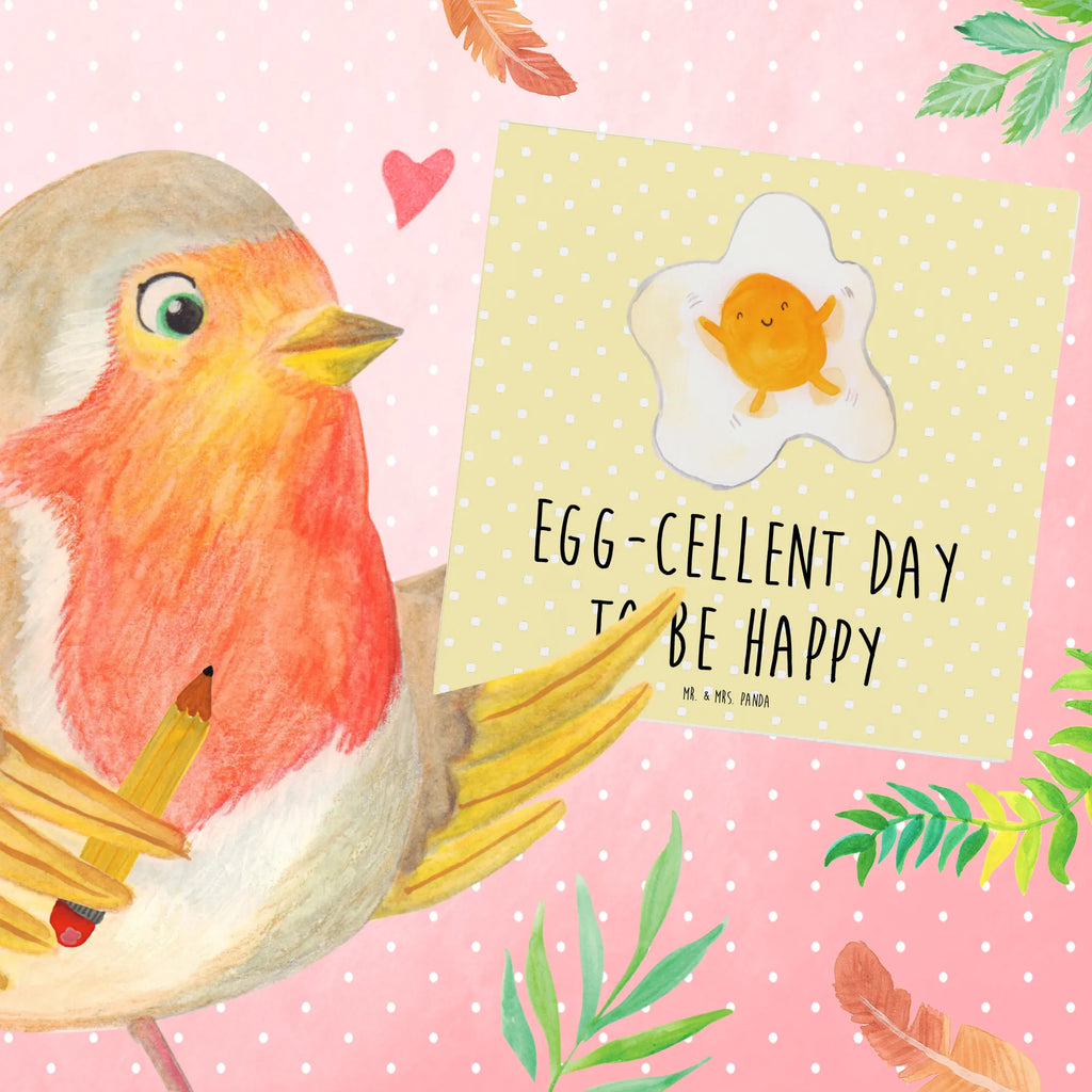 Deluxe Karte Spiegelei Ei Glückwunschkarte, Klappkarte, Grußkarte, doppelkarte, faltkarte, Lustige Sprüche, Gute Laune, Tiermotive, Tiere, Spiegelei, Liebe, Schön, Tag, Ei, Glücklich