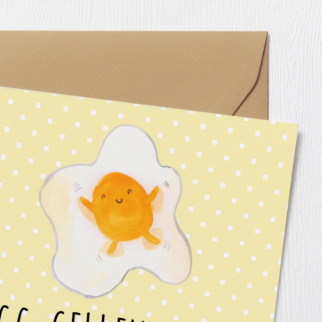 Deluxe Karte Spiegelei Ei Glückwunschkarte, Klappkarte, Grußkarte, doppelkarte, faltkarte, Lustige Sprüche, Gute Laune, Tiermotive, Tiere, Spiegelei, Liebe, Schön, Tag, Ei, Glücklich