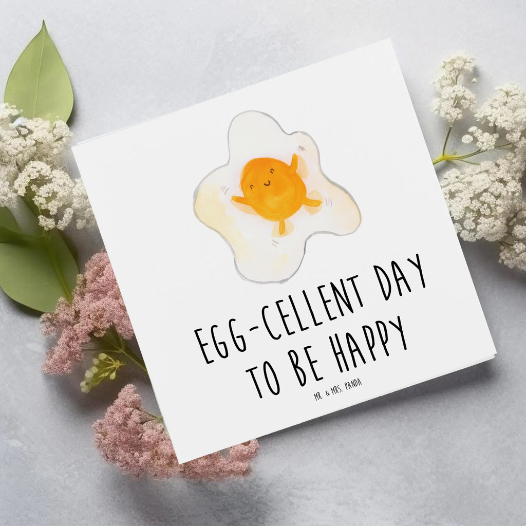Deluxe Karte Spiegelei Ei Glückwunschkarte, Klappkarte, Grußkarte, doppelkarte, faltkarte, Lustige Sprüche, Gute Laune, Tiermotive, Tiere, Spiegelei, Liebe, Schön, Tag, Ei, Glücklich