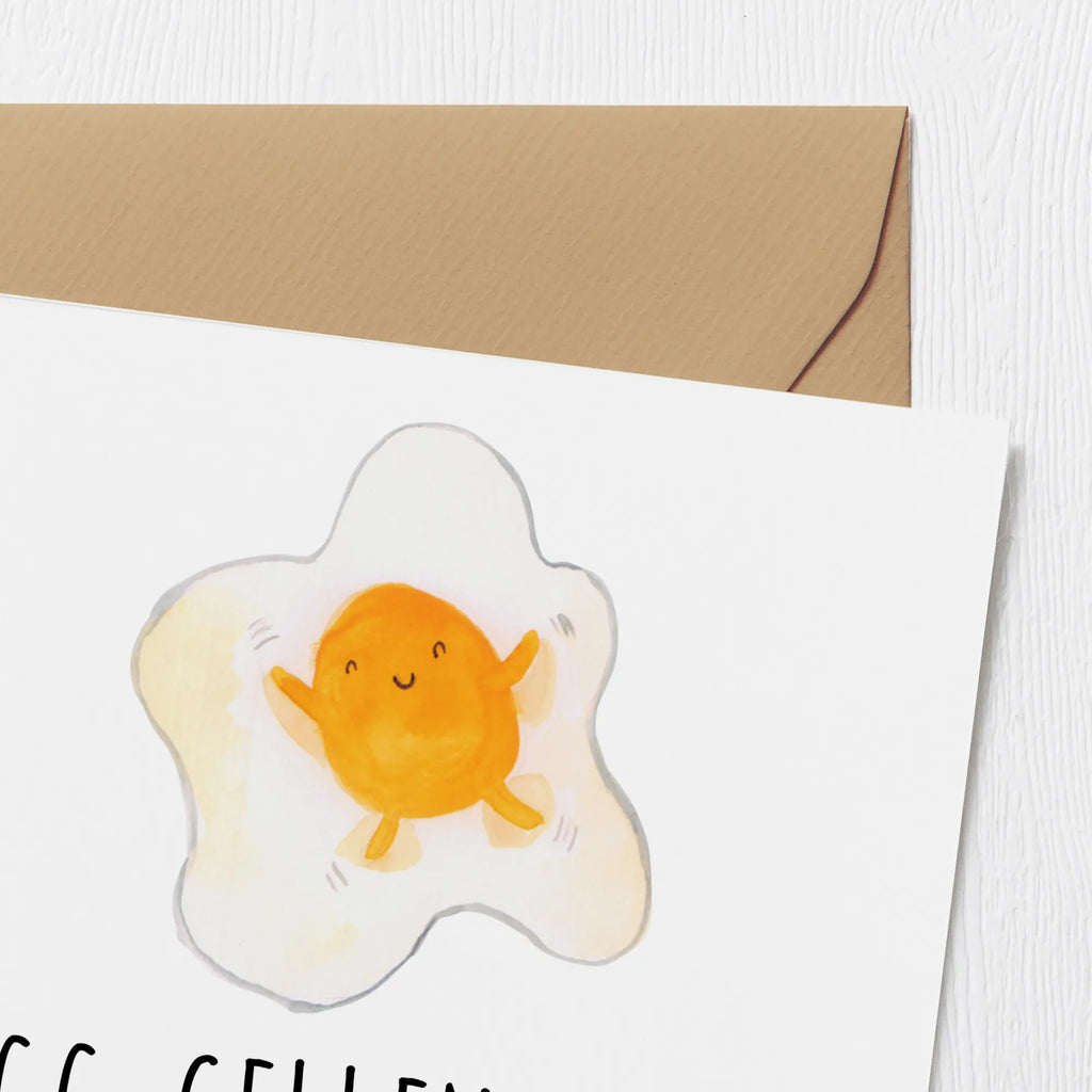 Deluxe Karte Spiegelei Ei Glückwunschkarte, Klappkarte, Grußkarte, doppelkarte, faltkarte, Lustige Sprüche, Gute Laune, Tiermotive, Tiere, Spiegelei, Liebe, Schön, Tag, Ei, Glücklich