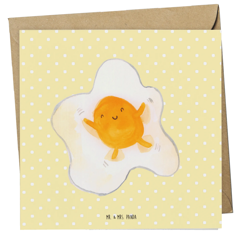 Deluxe Karte Spiegelei Ei Glückwunschkarte, Klappkarte, Grußkarte, doppelkarte, faltkarte, Lustige Sprüche, Gute Laune, Tiermotive, Tiere, Spiegelei, Liebe, Schön, Tag, Ei, Glücklich