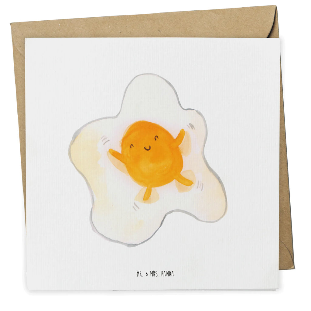 Deluxe Karte Spiegelei Ei Glückwunschkarte, Klappkarte, Grußkarte, doppelkarte, faltkarte, Lustige Sprüche, Gute Laune, Tiermotive, Tiere, Spiegelei, Liebe, Schön, Tag, Ei, Glücklich