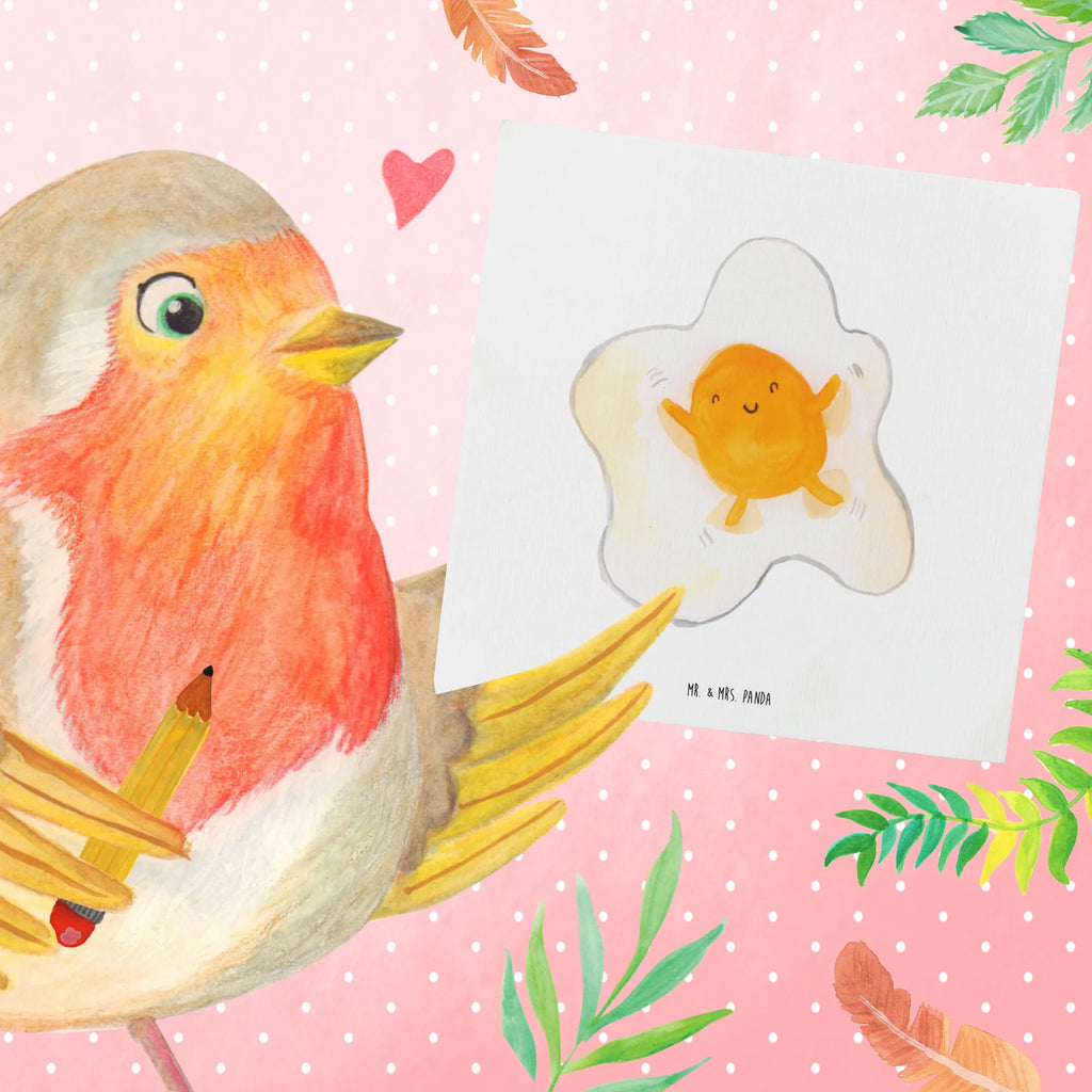 Deluxe Karte Spiegelei Ei Glückwunschkarte, Klappkarte, Grußkarte, doppelkarte, faltkarte, Lustige Sprüche, Gute Laune, Tiermotive, Tiere, Spiegelei, Liebe, Schön, Tag, Ei, Glücklich