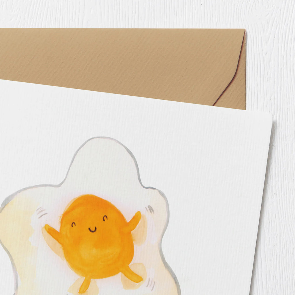 Deluxe Karte Spiegelei Ei Glückwunschkarte, Klappkarte, Grußkarte, doppelkarte, faltkarte, Lustige Sprüche, Gute Laune, Tiermotive, Tiere, Spiegelei, Liebe, Schön, Tag, Ei, Glücklich