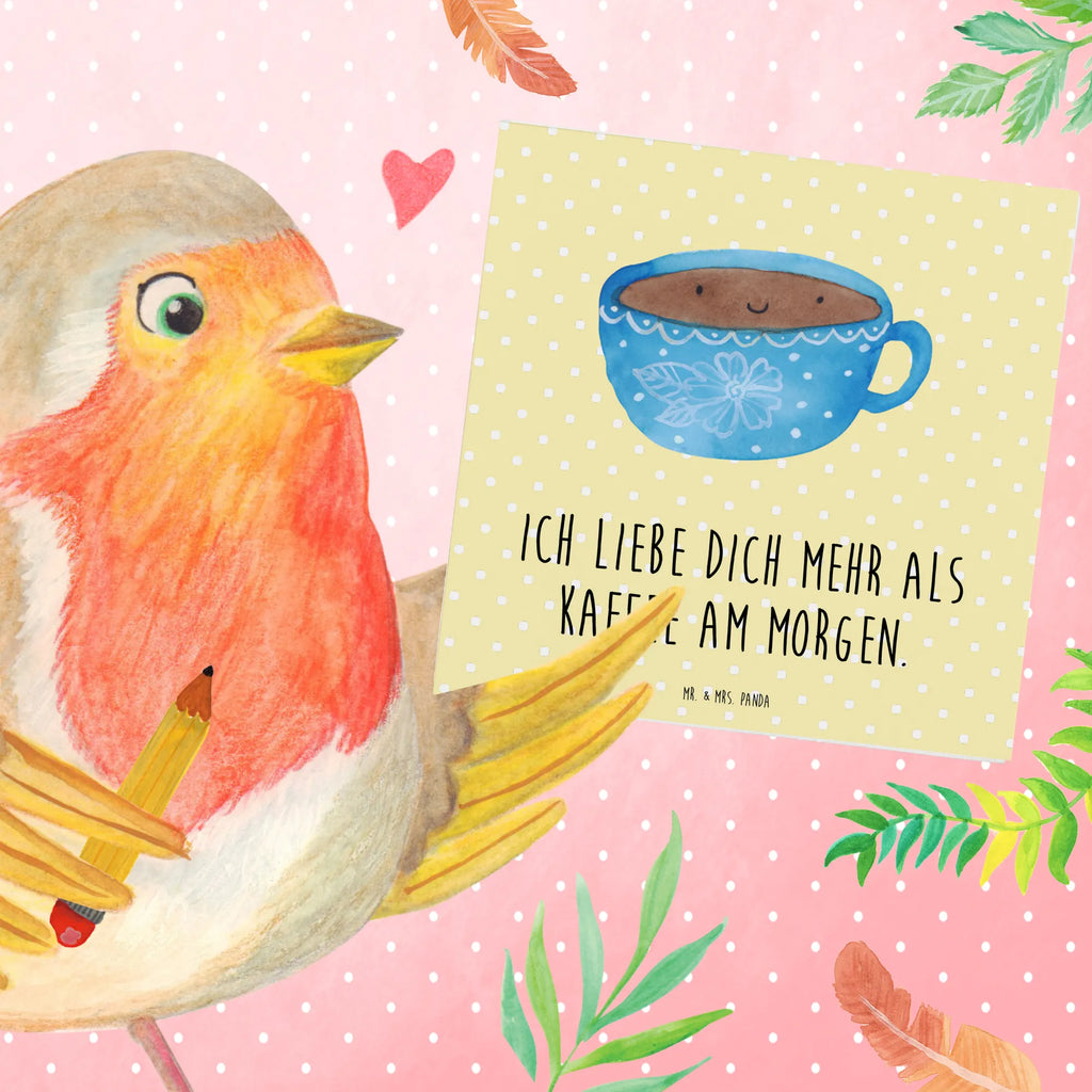 Deluxe Karte Kaffee Tasse faltkarte, doppelkarte, anlasskarte, Grußkarte, Glückwunschkarte, Klappkarte, Tiermotive, Gute Laune, Tiere, Lustige Sprüche, Liebe, Genuss, Tasse, Geschmack, Glücklich, Kaffee