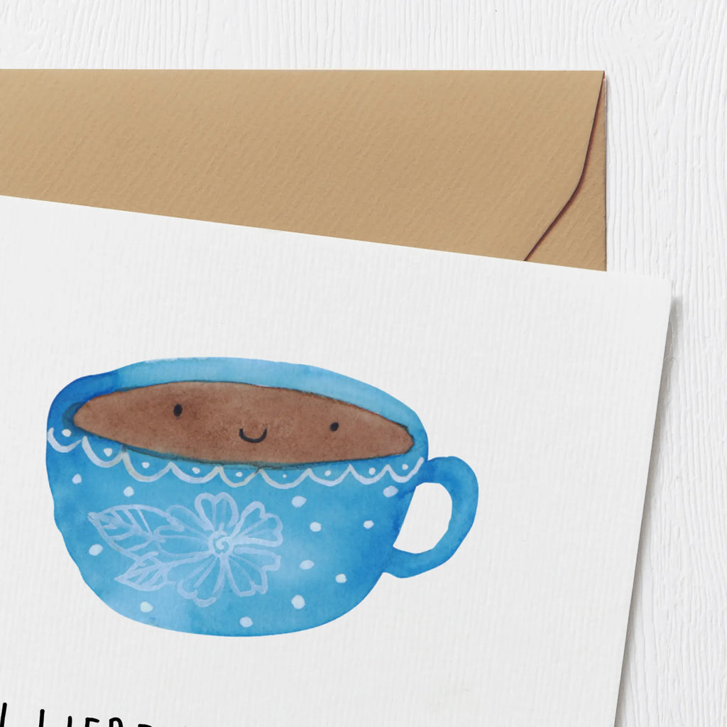 Deluxe Karte Kaffee Tasse faltkarte, doppelkarte, anlasskarte, Grußkarte, Glückwunschkarte, Klappkarte, Tiermotive, Gute Laune, Tiere, Lustige Sprüche, Liebe, Genuss, Tasse, Geschmack, Glücklich, Kaffee