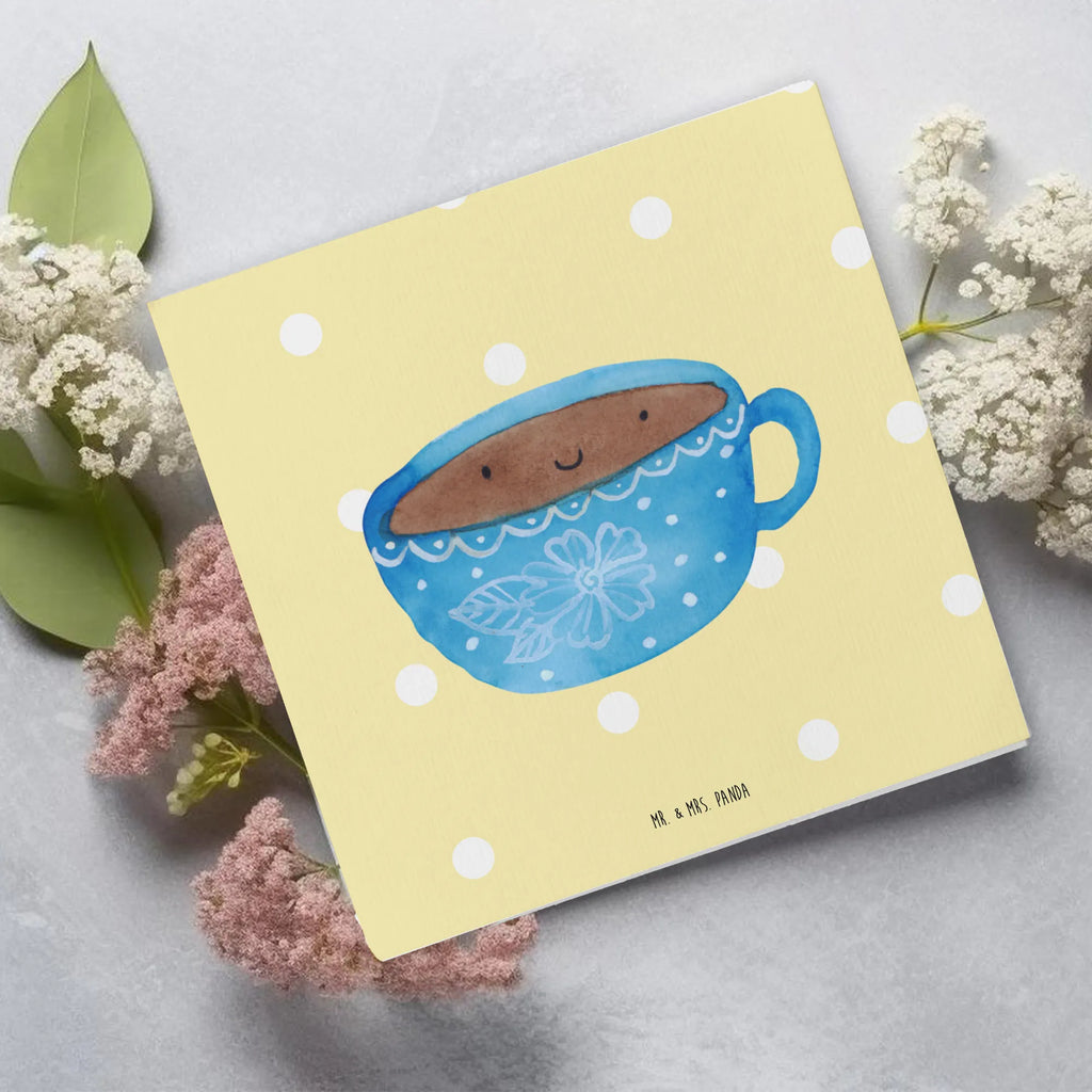 Deluxe Karte Kaffee Tasse faltkarte, doppelkarte, anlasskarte, Grußkarte, Glückwunschkarte, Klappkarte, Tiermotive, Gute Laune, Tiere, Lustige Sprüche, Liebe, Genuss, Tasse, Geschmack, Glücklich, Kaffee