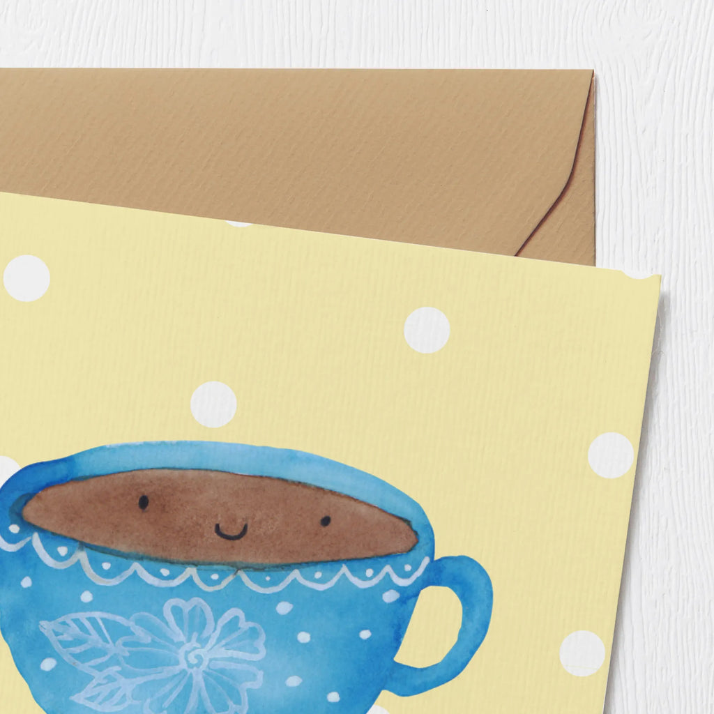 Deluxe Karte Kaffee Tasse faltkarte, doppelkarte, anlasskarte, Grußkarte, Glückwunschkarte, Klappkarte, Tiermotive, Gute Laune, Tiere, Lustige Sprüche, Liebe, Genuss, Tasse, Geschmack, Glücklich, Kaffee