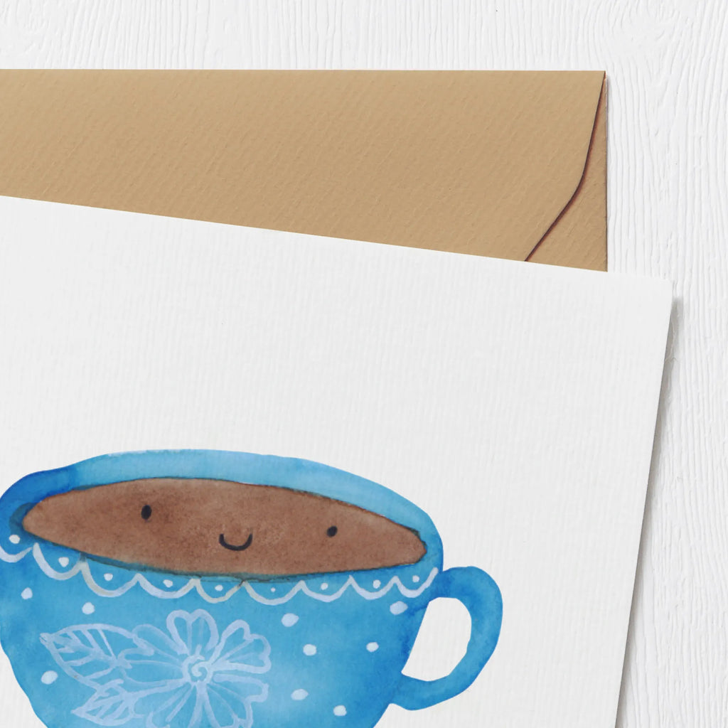 Deluxe Karte Kaffee Tasse faltkarte, doppelkarte, anlasskarte, Grußkarte, Glückwunschkarte, Klappkarte, Tiermotive, Gute Laune, Tiere, Lustige Sprüche, Liebe, Genuss, Tasse, Geschmack, Glücklich, Kaffee