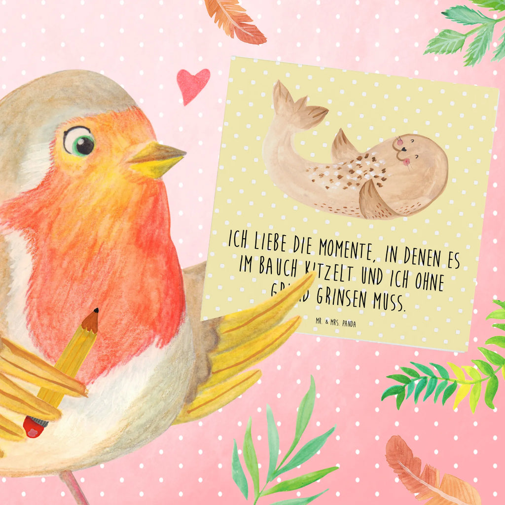 Deluxe Karte Robbe Liegen Hochzeitskarte, Grußkarte, Hochwertige Grußkarte, Hochwertige Klappkarte, Glückwunschkarte, Karte, Geburtstagskarte, Einladungskarte, Klappkarte, Tiermotive, Gute Laune, lustige Sprüche, Tiere, Meerestier, Lachen, Robben, Strand, Nordsee, Robbe, Ostsee, Freude, Seehund