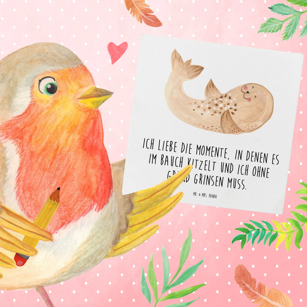 Deluxe Karte Robbe Liegen Hochzeitskarte, Grußkarte, Hochwertige Grußkarte, Hochwertige Klappkarte, Glückwunschkarte, Karte, Geburtstagskarte, Einladungskarte, Klappkarte, Tiermotive, Gute Laune, lustige Sprüche, Tiere, Meerestier, Lachen, Robben, Strand, Nordsee, Robbe, Ostsee, Freude, Seehund