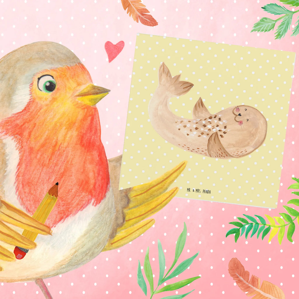 Deluxe Karte Robbe Liegen Hochzeitskarte, Grußkarte, Hochwertige Grußkarte, Hochwertige Klappkarte, Glückwunschkarte, Karte, Geburtstagskarte, Einladungskarte, Klappkarte, Tiermotive, Gute Laune, lustige Sprüche, Tiere, Meerestier, Lachen, Robben, Strand, Nordsee, Robbe, Ostsee, Freude, Seehund