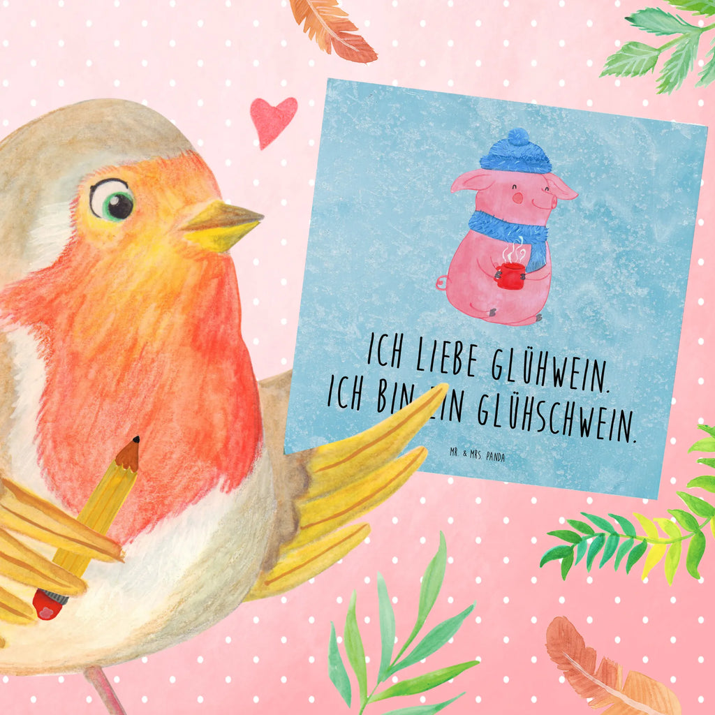 Deluxe Karte Schwein Glühwein Hochzeitskarte, Hochwertige Grußkarte, Einladungskarte, Hochwertige Klappkarte, Karte, Glückwunschkarte, Klappkarte, Geburtstagskarte, Grußkarte, Winter, Weihnachten, Weihnachtsdeko, Nikolaus, Advent, Heiligabend, Wintermotiv, Glühwein, Punsch, Weihnachtsmarkt, Glühschwein