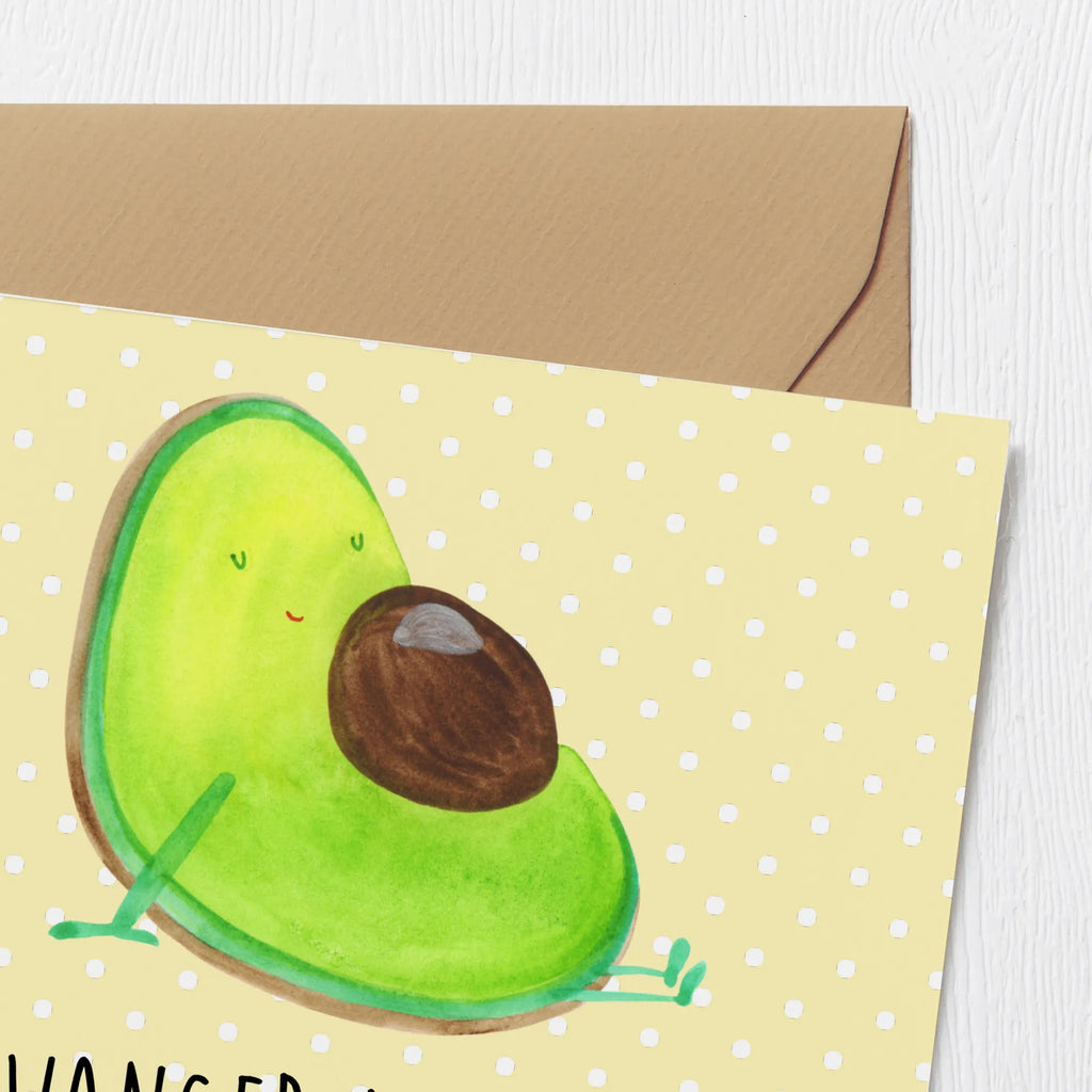 Deluxe Karte Avocado Schwangerschaft Klappkarte, Hochwertige Grußkarte, Karte, Glückwunschkarte, Geburtstagskarte, Einladungskarte, Hochzeitskarte, Grußkarte, Hochwertige Klappkarte, Avocado, Veggie, Vegan, Gesund, Babyshower, Babyparty, schwanger, Schwangerschaft