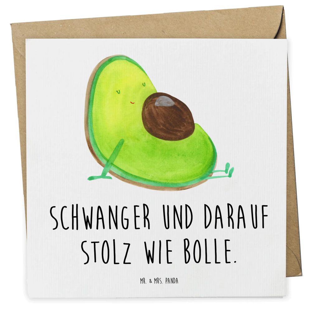 Deluxe Karte Avocado Schwangerschaft Klappkarte, Hochwertige Grußkarte, Karte, Glückwunschkarte, Geburtstagskarte, Einladungskarte, Hochzeitskarte, Grußkarte, Hochwertige Klappkarte, Avocado, Veggie, Vegan, Gesund, Babyshower, Babyparty, schwanger, Schwangerschaft