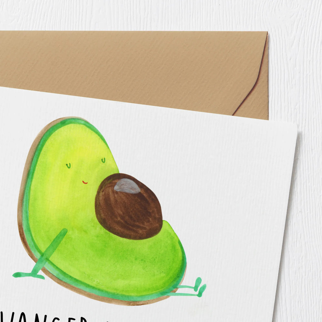 Deluxe Karte Avocado Schwangerschaft Klappkarte, Hochwertige Grußkarte, Karte, Glückwunschkarte, Geburtstagskarte, Einladungskarte, Hochzeitskarte, Grußkarte, Hochwertige Klappkarte, Avocado, Veggie, Vegan, Gesund, Babyshower, Babyparty, schwanger, Schwangerschaft