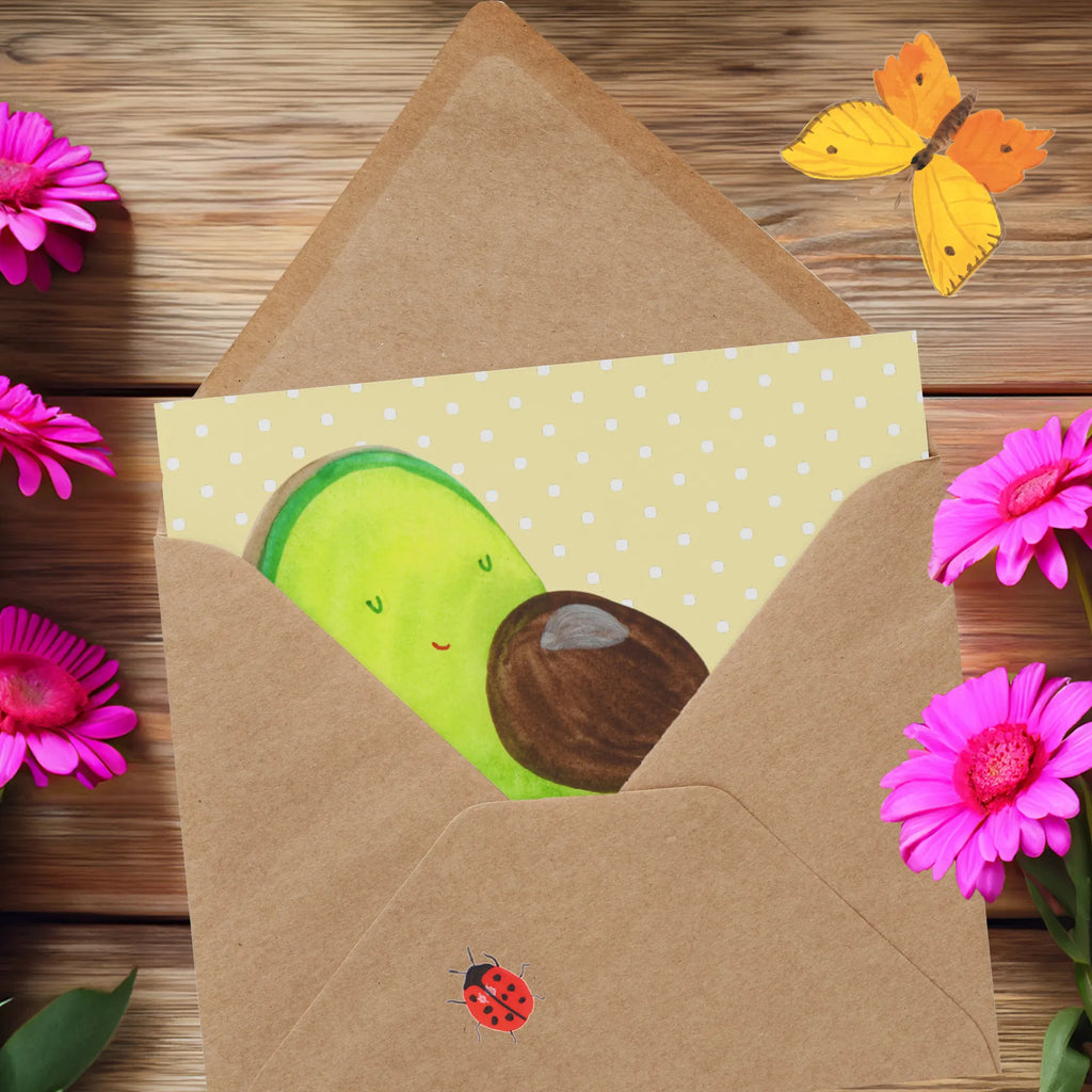 Deluxe Karte Avocado Schwangerschaft Klappkarte, Hochwertige Grußkarte, Karte, Glückwunschkarte, Geburtstagskarte, Einladungskarte, Hochzeitskarte, Grußkarte, Hochwertige Klappkarte, Avocado, Veggie, Vegan, Gesund, Babyshower, Babyparty, schwanger, Schwangerschaft