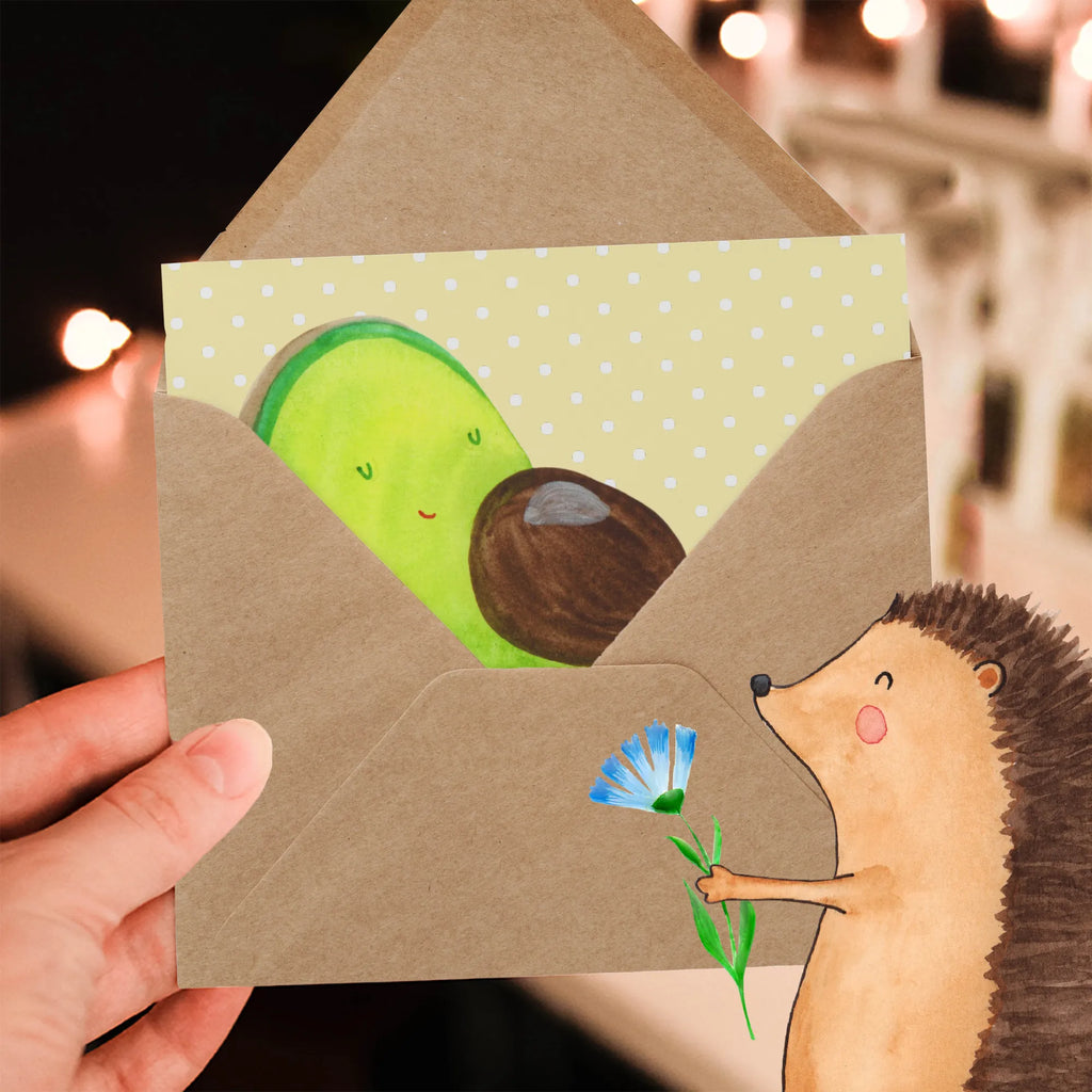 Deluxe Karte Avocado Schwangerschaft Klappkarte, Hochwertige Grußkarte, Karte, Glückwunschkarte, Geburtstagskarte, Einladungskarte, Hochzeitskarte, Grußkarte, Hochwertige Klappkarte, Avocado, Veggie, Vegan, Gesund, Babyshower, Babyparty, schwanger, Schwangerschaft