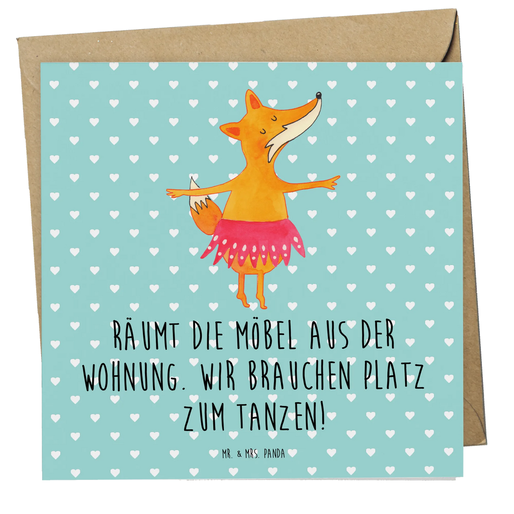 Deluxe Card Fox ballerina Einladungskarte, Hochwertige Klappkarte, Karte, Klappkarte, Geburtstagskarte, Hochwertige Grußkarte, Glückwunschkarte, Hochzeitskarte, Grußkarte, Fuchs, Geburtstag, Füchsin, Ballerina, Party, Füchse, Tanzen, Einladung, Ballett, Tänzerin, Fuchs Spruch