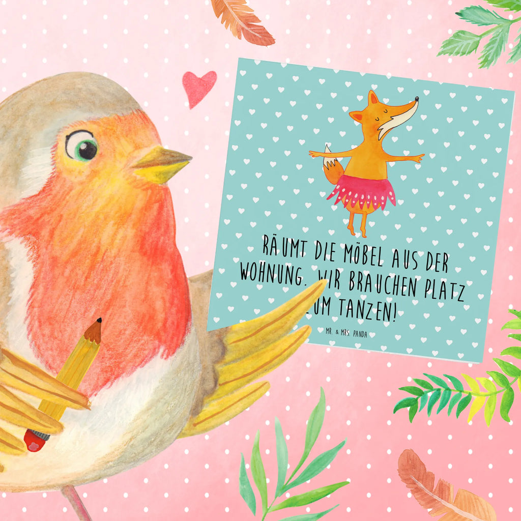 Deluxe Card Fox ballerina Einladungskarte, Hochwertige Klappkarte, Karte, Klappkarte, Geburtstagskarte, Hochwertige Grußkarte, Glückwunschkarte, Hochzeitskarte, Grußkarte, Fuchs, Geburtstag, Füchsin, Ballerina, Party, Füchse, Tanzen, Einladung, Ballett, Tänzerin, Fuchs Spruch