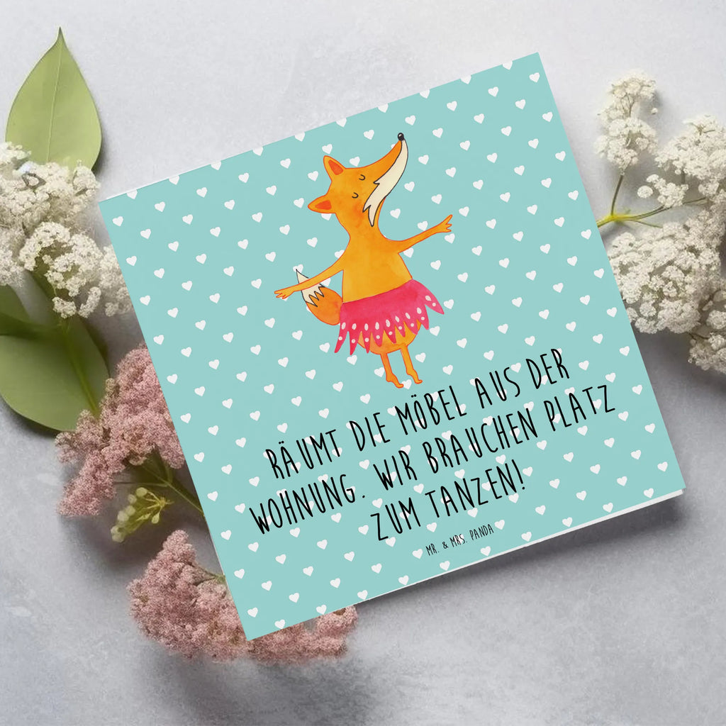 Deluxe Card Fox ballerina Einladungskarte, Hochwertige Klappkarte, Karte, Klappkarte, Geburtstagskarte, Hochwertige Grußkarte, Glückwunschkarte, Hochzeitskarte, Grußkarte, Fuchs, Geburtstag, Füchsin, Ballerina, Party, Füchse, Tanzen, Einladung, Ballett, Tänzerin, Fuchs Spruch