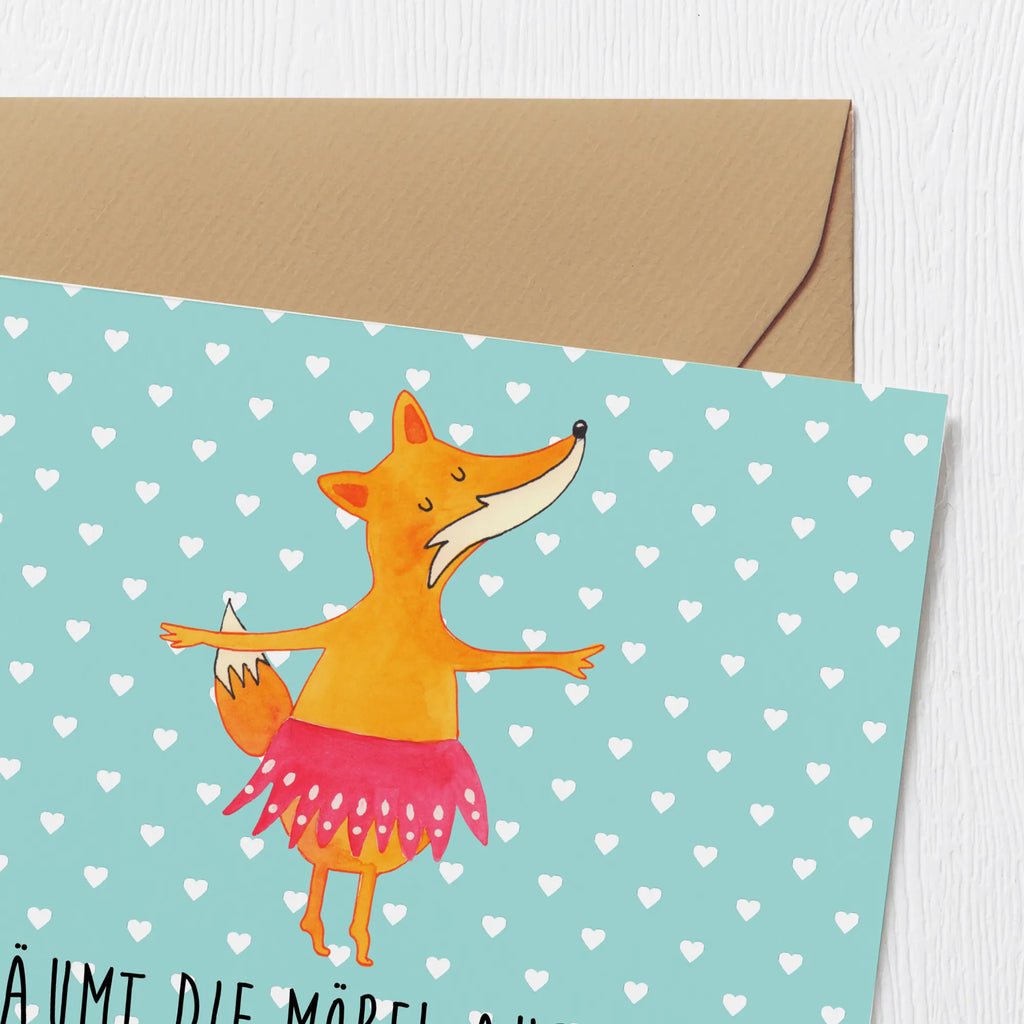 Deluxe Card Fox ballerina Einladungskarte, Hochwertige Klappkarte, Karte, Klappkarte, Geburtstagskarte, Hochwertige Grußkarte, Glückwunschkarte, Hochzeitskarte, Grußkarte, Fuchs, Geburtstag, Füchsin, Ballerina, Party, Füchse, Tanzen, Einladung, Ballett, Tänzerin, Fuchs Spruch