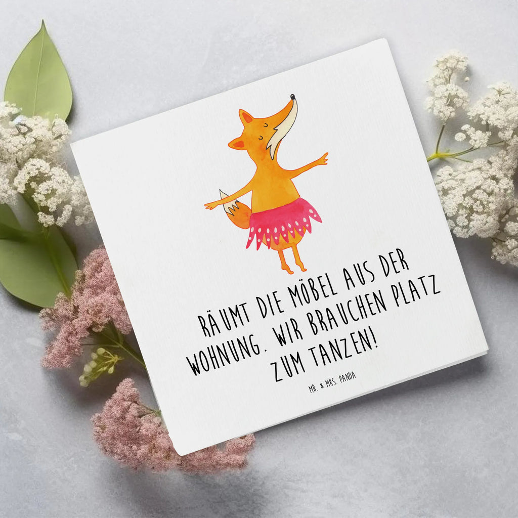 Deluxe Card Fox ballerina Einladungskarte, Hochwertige Klappkarte, Karte, Klappkarte, Geburtstagskarte, Hochwertige Grußkarte, Glückwunschkarte, Hochzeitskarte, Grußkarte, Fuchs, Geburtstag, Füchsin, Ballerina, Party, Füchse, Tanzen, Einladung, Ballett, Tänzerin, Fuchs Spruch