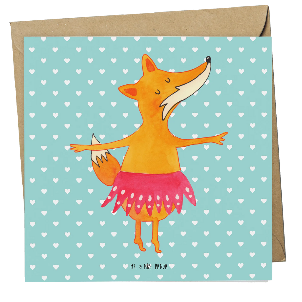 Deluxe Card Fox ballerina Einladungskarte, Hochwertige Klappkarte, Karte, Klappkarte, Geburtstagskarte, Hochwertige Grußkarte, Glückwunschkarte, Hochzeitskarte, Grußkarte, Fuchs, Geburtstag, Füchsin, Ballerina, Party, Füchse, Tanzen, Einladung, Ballett, Tänzerin, Fuchs Spruch