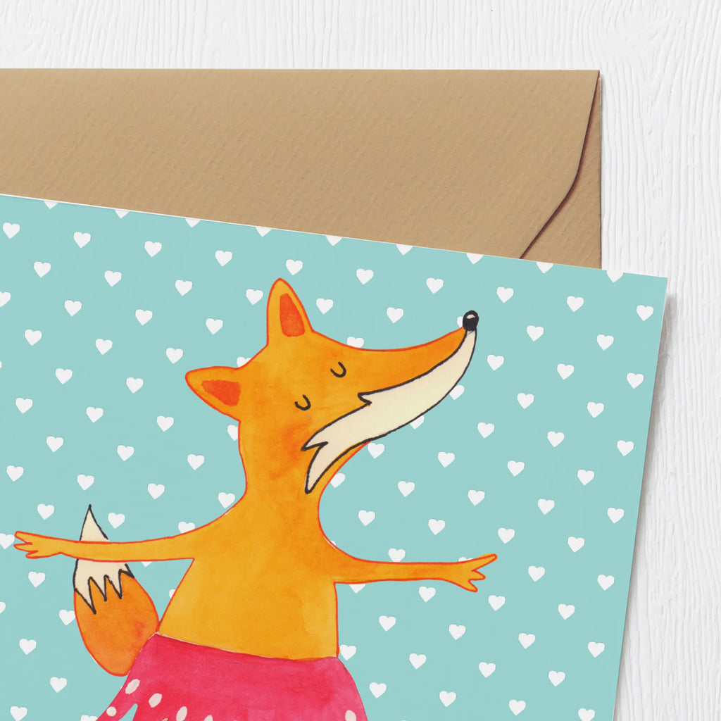Deluxe Card Fox ballerina Einladungskarte, Hochwertige Klappkarte, Karte, Klappkarte, Geburtstagskarte, Hochwertige Grußkarte, Glückwunschkarte, Hochzeitskarte, Grußkarte, Fuchs, Geburtstag, Füchsin, Ballerina, Party, Füchse, Tanzen, Einladung, Ballett, Tänzerin, Fuchs Spruch