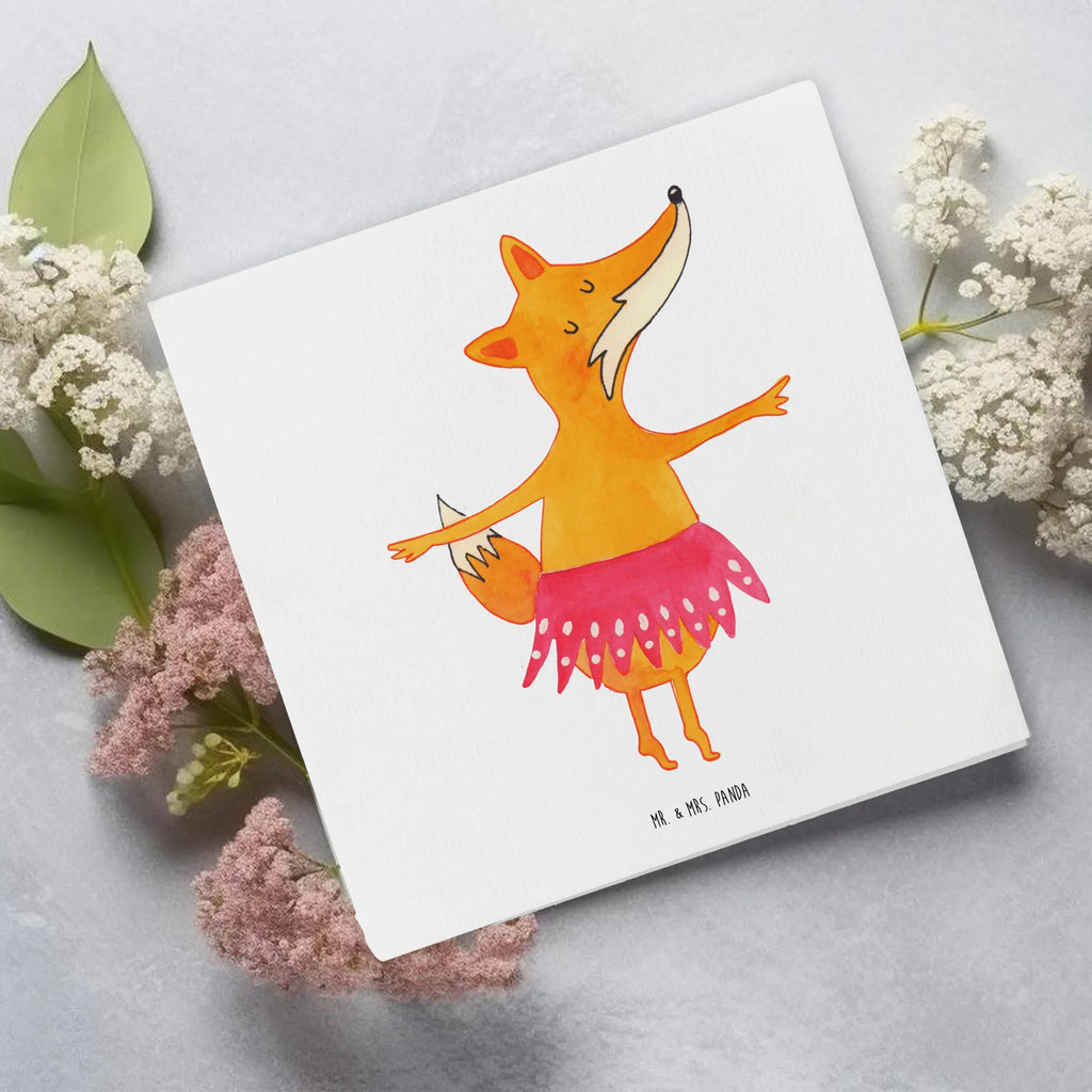 Deluxe Card Fox ballerina Einladungskarte, Hochwertige Klappkarte, Karte, Klappkarte, Geburtstagskarte, Hochwertige Grußkarte, Glückwunschkarte, Hochzeitskarte, Grußkarte, Fuchs, Geburtstag, Füchsin, Ballerina, Party, Füchse, Tanzen, Einladung, Ballett, Tänzerin, Fuchs Spruch