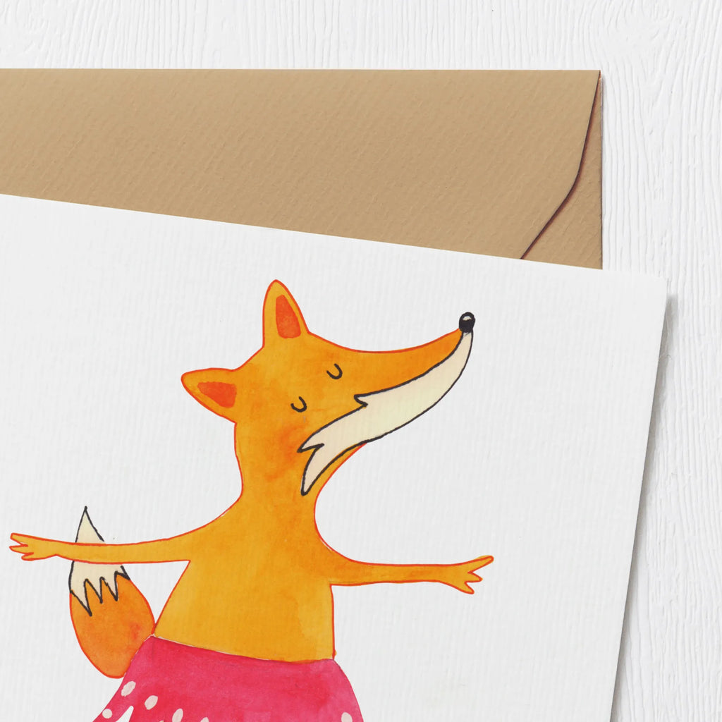Deluxe Card Fox ballerina Einladungskarte, Hochwertige Klappkarte, Karte, Klappkarte, Geburtstagskarte, Hochwertige Grußkarte, Glückwunschkarte, Hochzeitskarte, Grußkarte, Fuchs, Geburtstag, Füchsin, Ballerina, Party, Füchse, Tanzen, Einladung, Ballett, Tänzerin, Fuchs Spruch
