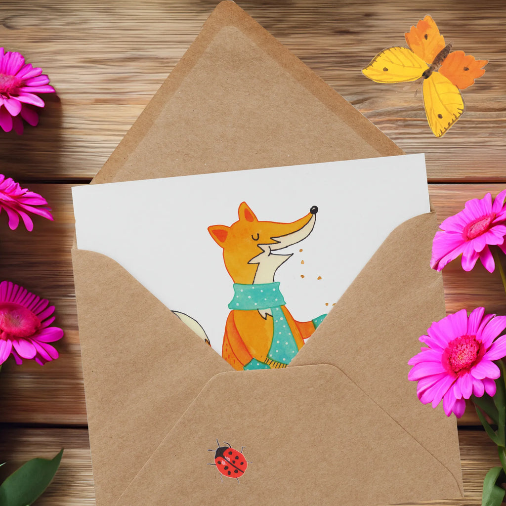 Deluxe Card Fox biscuit Einladungskarte, Karte, Glückwunschkarte, Geburtstagskarte, Hochwertige Klappkarte, Klappkarte, Hochwertige Grußkarte, Grußkarte, Hochzeitskarte, Fuchs, Kekse, Backen Spruch, Weihnachtszeit, Plätzchen, Küche Deko, Füchse, Winter, Liebe