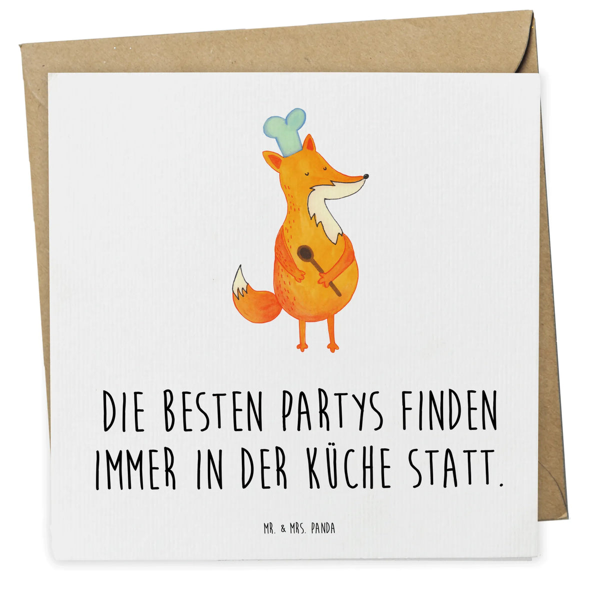 Karta Deluxe lis kucharz Glückwunschkarte, faltkarte, anlasskarte, Klappkarte, Grußkarte, doppelkarte, Fuchs, Küche Spruch, Witzig, Party Spruch, Küche Deko, Koch Geschenk, Füchse, Bäcker, Spruch Lustig, Köche