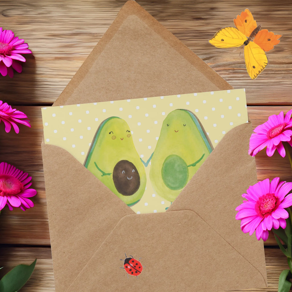 Deluxe Card avocado pair Karte, Einladungskarte, Hochwertige Grußkarte, Klappkarte, Geburtstagskarte, Hochzeitskarte, Hochwertige Klappkarte, Grußkarte, Glückwunschkarte, Avocado, Veggie, Vegan, Gesund, Kinder, Schwangerschaft, Hochzeit, Avocuddle, Avocados, Babyshower, Babyparty, Geburt, Liebe, Familie