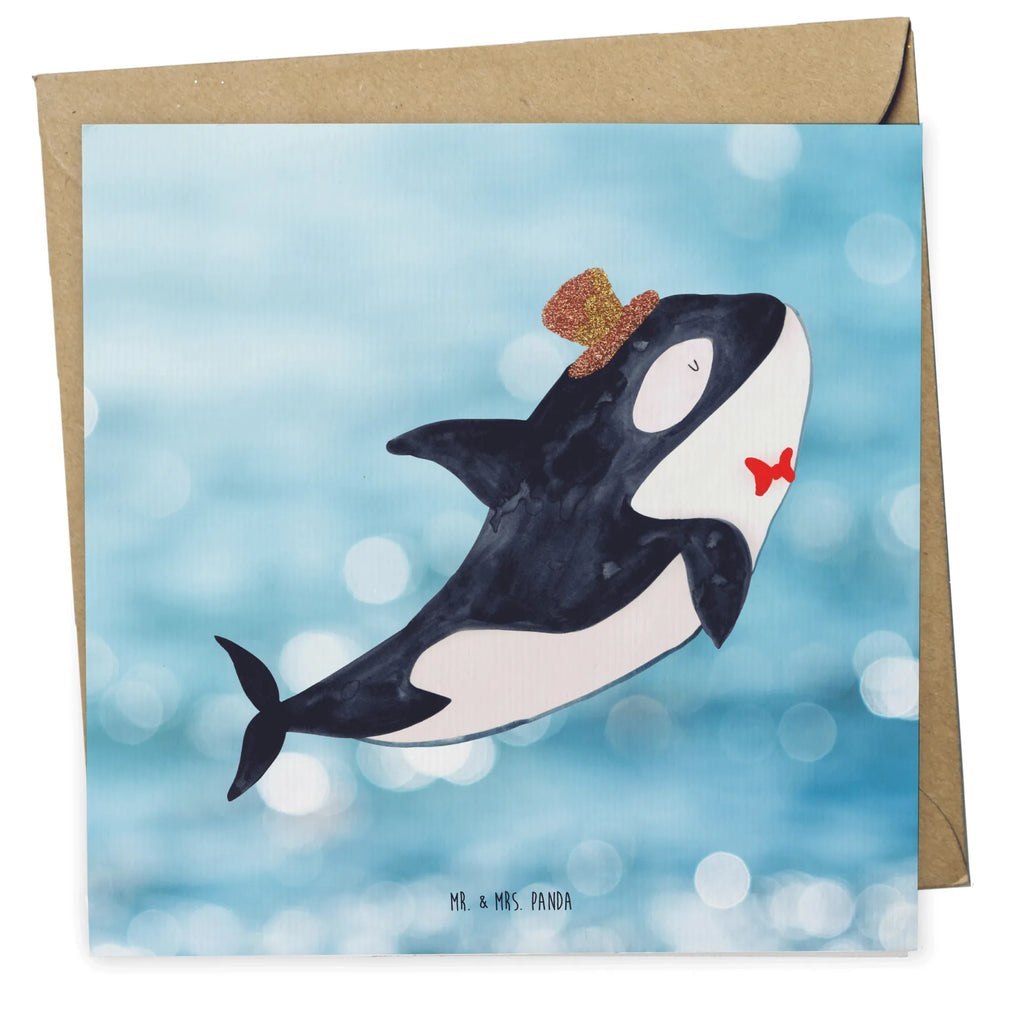Deluxe Karte Orca Zylinder Klappkarte, Grußkarte, Karte, Hochzeitskarte, Hochwertige Klappkarte, Geburtstagskarte, Einladungskarte, Glückwunschkarte, Hochwertige Grußkarte, Meerestiere, Meer, Urlaub, Konfetti, Glitter, Fest, Feier, Orca, Fete, Glitzer, Narwal, Geburtstag, Glückwunsch