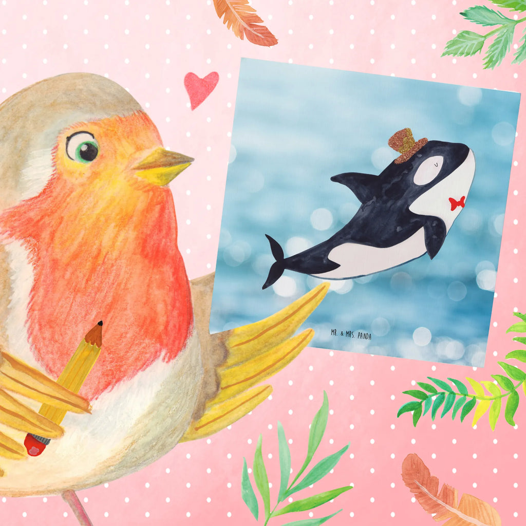 Deluxe Karte Orca Zylinder Klappkarte, Grußkarte, Karte, Hochzeitskarte, Hochwertige Klappkarte, Geburtstagskarte, Einladungskarte, Glückwunschkarte, Hochwertige Grußkarte, Meerestiere, Meer, Urlaub, Konfetti, Glitter, Fest, Feier, Orca, Fete, Glitzer, Narwal, Geburtstag, Glückwunsch