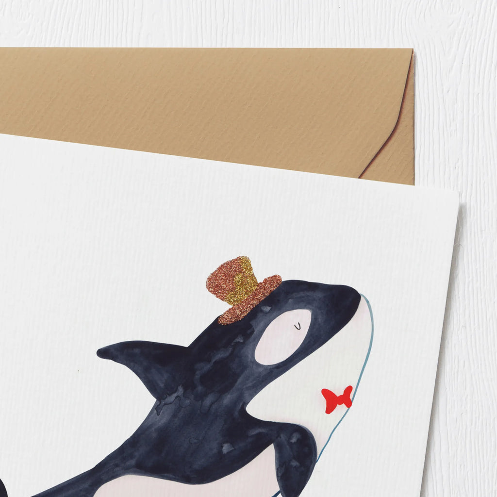 Deluxe Karte Orca Zylinder Klappkarte, Grußkarte, Karte, Hochzeitskarte, Hochwertige Klappkarte, Geburtstagskarte, Einladungskarte, Glückwunschkarte, Hochwertige Grußkarte, Meerestiere, Meer, Urlaub, Konfetti, Glitter, Fest, Feier, Orca, Fete, Glitzer, Narwal, Geburtstag, Glückwunsch
