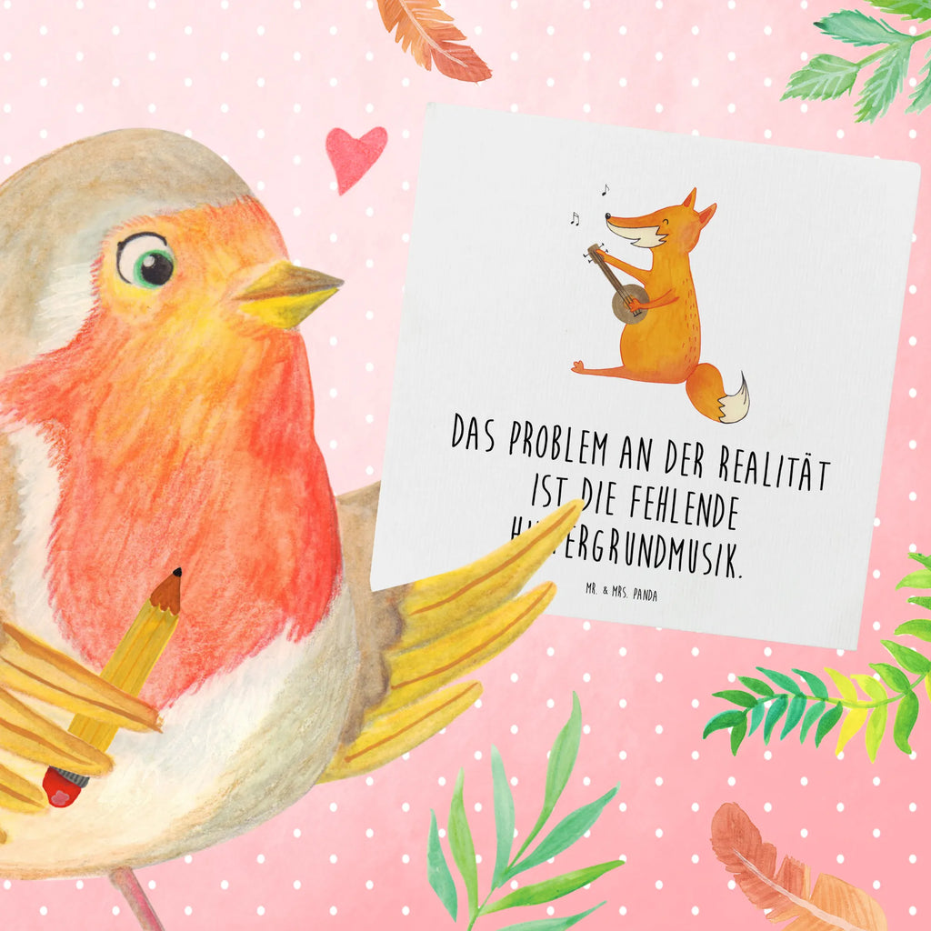 Deluxe Card Fox guitar Karte, Klappkarte, Grußkarte, Einladungskarte, Hochwertige Klappkarte, Hochwertige Grußkarte, Geburtstagskarte, Glückwunschkarte, Hochzeitskarte, Fuchs, Füchse, Geschenk Musiker, Gitarre, Musik Spruch, Sänger, Sängerin, Musikerin