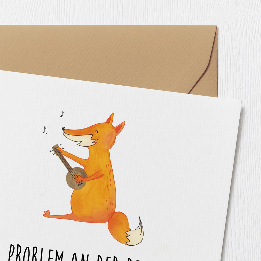Deluxe Card Fox guitar Karte, Klappkarte, Grußkarte, Einladungskarte, Hochwertige Klappkarte, Hochwertige Grußkarte, Geburtstagskarte, Glückwunschkarte, Hochzeitskarte, Fuchs, Füchse, Geschenk Musiker, Gitarre, Musik Spruch, Sänger, Sängerin, Musikerin