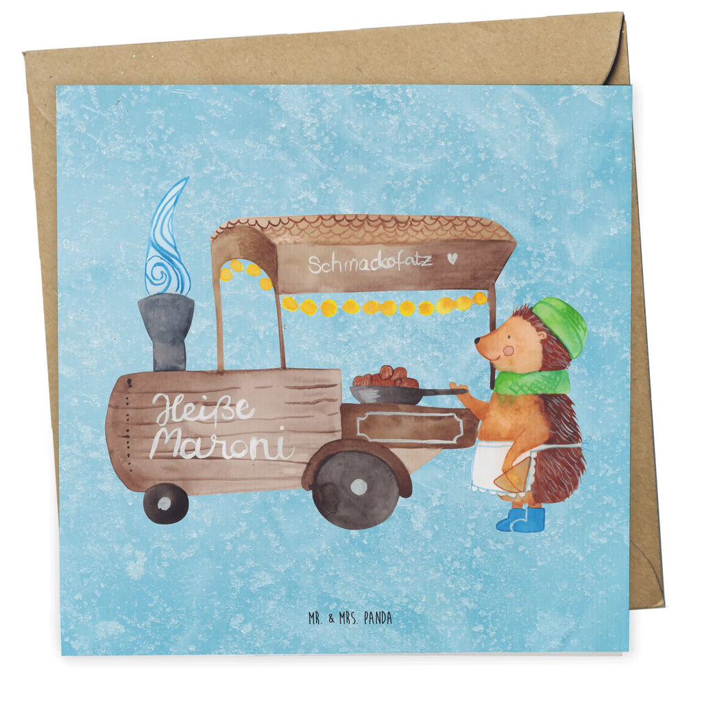 Deluxe Card hedgehog Chestnuts Karte, Grußkarte, Einladungskarte, Hochwertige Grußkarte, Glückwunschkarte, Hochwertige Klappkarte, Hochzeitskarte, Geburtstagskarte, Klappkarte, Winter, Weihnachten, Weihnachtsdeko, Nikolaus, Advent, Heiligabend, Wintermotiv, Maronen, Duft, Kastanien, Weihnachtsmarkt