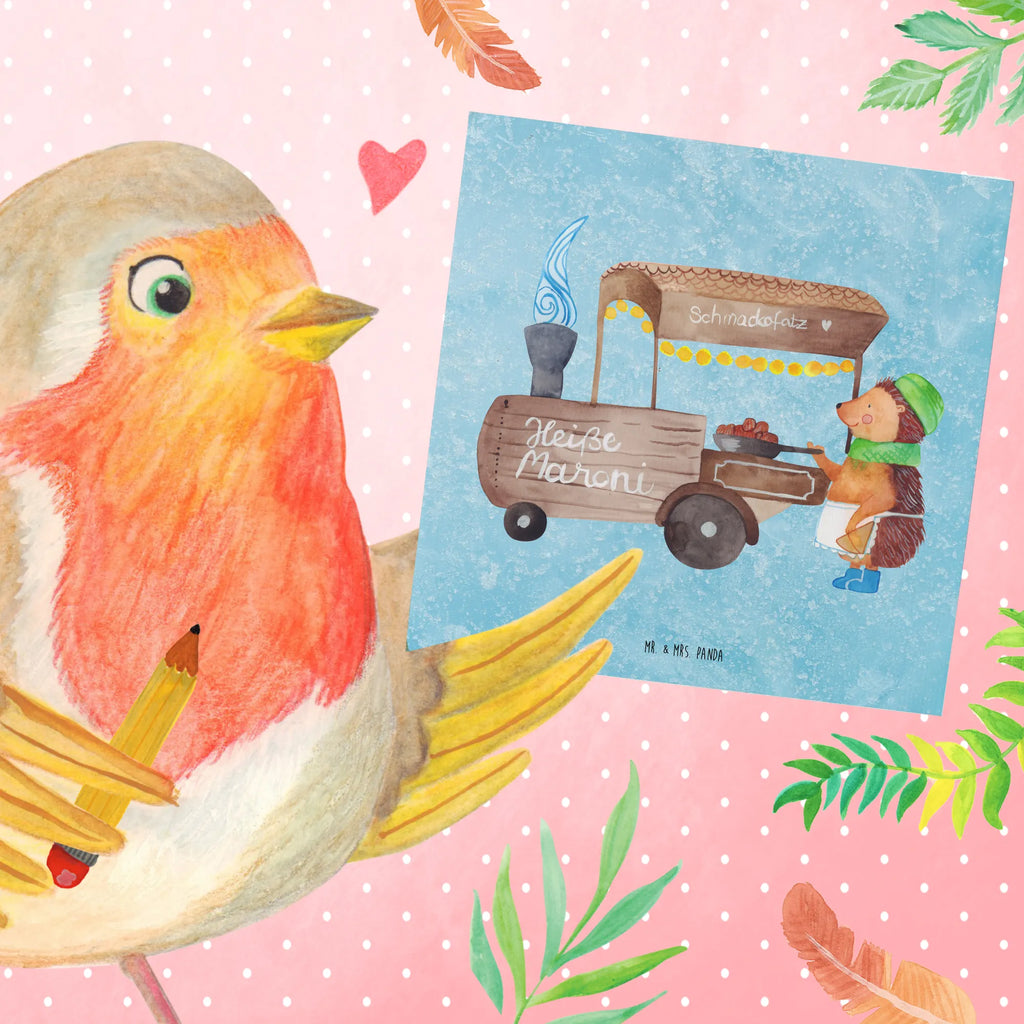 Deluxe Card hedgehog Chestnuts Karte, Grußkarte, Einladungskarte, Hochwertige Grußkarte, Glückwunschkarte, Hochwertige Klappkarte, Hochzeitskarte, Geburtstagskarte, Klappkarte, Winter, Weihnachten, Weihnachtsdeko, Nikolaus, Advent, Heiligabend, Wintermotiv, Maronen, Duft, Kastanien, Weihnachtsmarkt