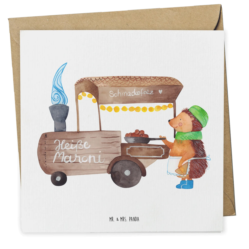 Deluxe Card hedgehog Chestnuts Karte, Grußkarte, Einladungskarte, Hochwertige Grußkarte, Glückwunschkarte, Hochwertige Klappkarte, Hochzeitskarte, Geburtstagskarte, Klappkarte, Winter, Weihnachten, Weihnachtsdeko, Nikolaus, Advent, Heiligabend, Wintermotiv, Maronen, Duft, Kastanien, Weihnachtsmarkt