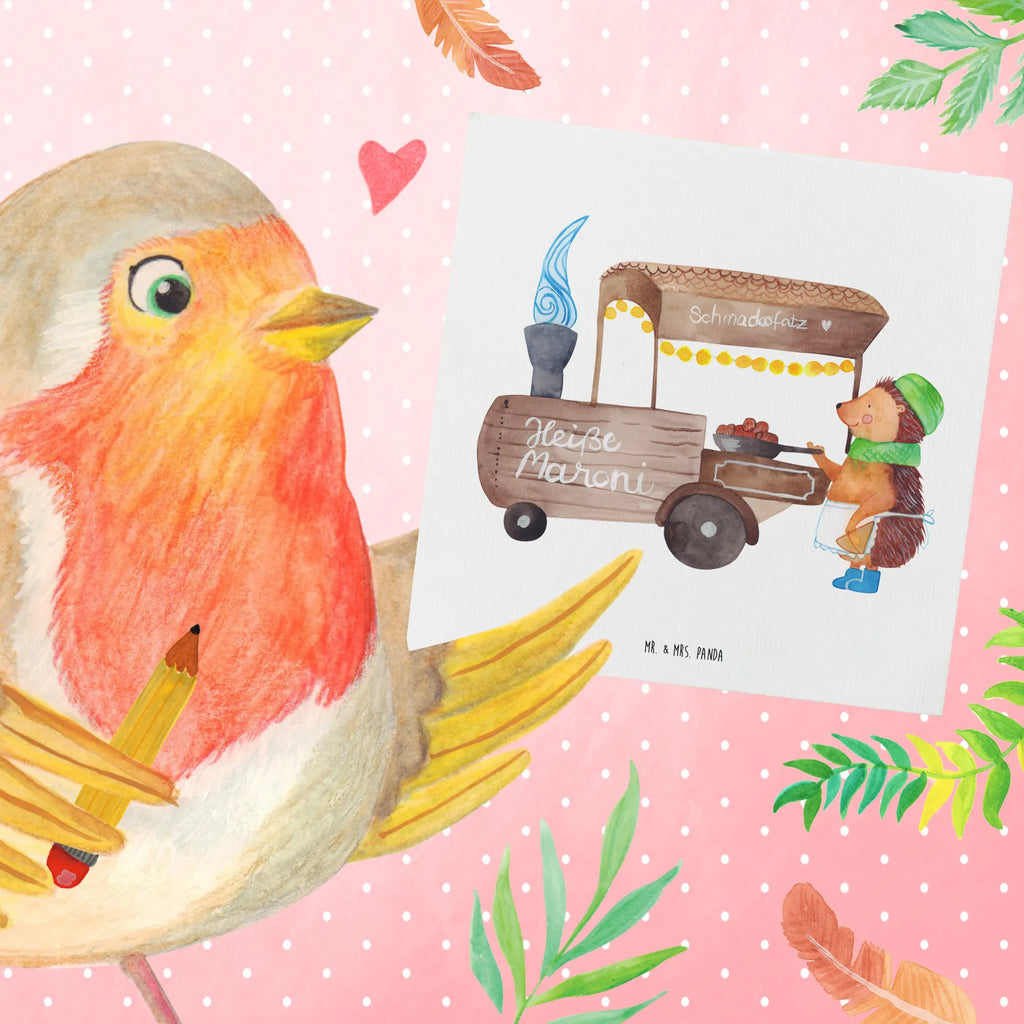 Deluxe Card hedgehog Chestnuts Karte, Grußkarte, Einladungskarte, Hochwertige Grußkarte, Glückwunschkarte, Hochwertige Klappkarte, Hochzeitskarte, Geburtstagskarte, Klappkarte, Winter, Weihnachten, Weihnachtsdeko, Nikolaus, Advent, Heiligabend, Wintermotiv, Maronen, Duft, Kastanien, Weihnachtsmarkt