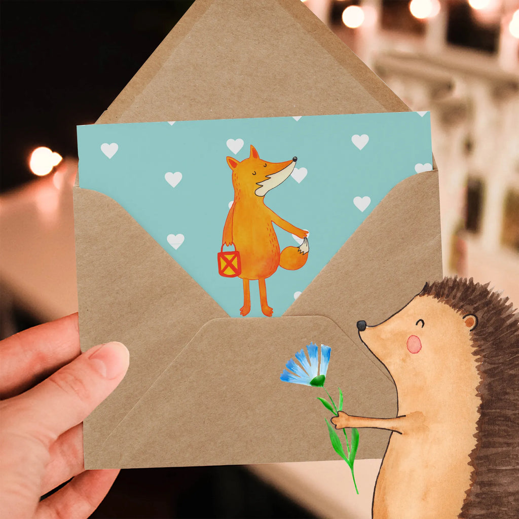 Deluxe Card Fox Lantern Einladungskarte, Geburtstagskarte, Karte, Glückwunschkarte, Hochzeitskarte, Hochwertige Grußkarte, Grußkarte, Klappkarte, Hochwertige Klappkarte, Fuchs, Sankt Martin, Laternenumzug, Liebeskummer Spruch, Laterne, Spruch trösten, Aufmuntern, Füchse, Cäsar Otto Hugo Flaischlen