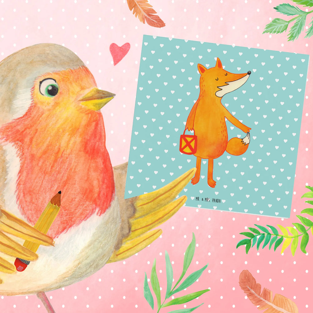 Deluxe Card Fox Lantern Einladungskarte, Geburtstagskarte, Karte, Glückwunschkarte, Hochzeitskarte, Hochwertige Grußkarte, Grußkarte, Klappkarte, Hochwertige Klappkarte, Fuchs, Sankt Martin, Laternenumzug, Liebeskummer Spruch, Laterne, Spruch trösten, Aufmuntern, Füchse, Cäsar Otto Hugo Flaischlen