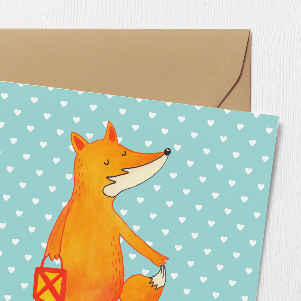 Deluxe Card Fox Lantern Einladungskarte, Geburtstagskarte, Karte, Glückwunschkarte, Hochzeitskarte, Hochwertige Grußkarte, Grußkarte, Klappkarte, Hochwertige Klappkarte, Fuchs, Sankt Martin, Laternenumzug, Liebeskummer Spruch, Laterne, Spruch trösten, Aufmuntern, Füchse, Cäsar Otto Hugo Flaischlen