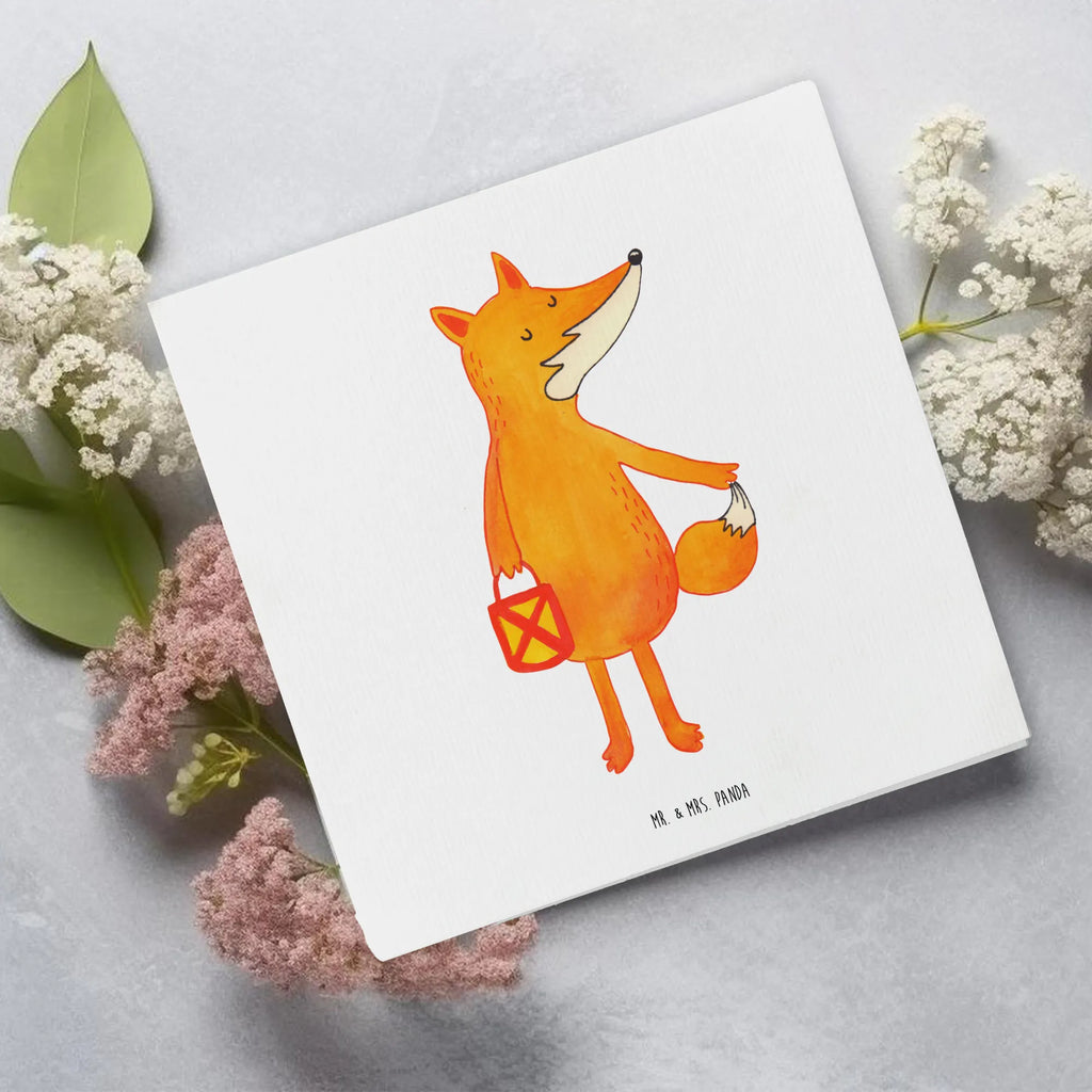 Deluxe Card Fox Lantern Einladungskarte, Geburtstagskarte, Karte, Glückwunschkarte, Hochzeitskarte, Hochwertige Grußkarte, Grußkarte, Klappkarte, Hochwertige Klappkarte, Fuchs, Sankt Martin, Laternenumzug, Liebeskummer Spruch, Laterne, Spruch trösten, Aufmuntern, Füchse, Cäsar Otto Hugo Flaischlen