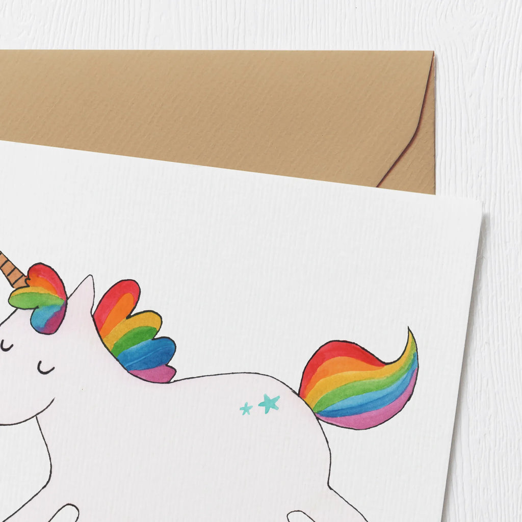 Deluxe Karte Einhorn Happy Karte, Glückwunschkarte, Hochzeitskarte, Geburtstagskarte, Klappkarte, Einladungskarte, Hochwertige Grußkarte, Hochwertige Klappkarte, Grußkarte, Einhorn, Einhörner, Einhorn Deko, Unicorn, spannend, Freude, Spaß, Lebensfreude, witzig, glücklich, fröhlich, Lächeln, Lachen