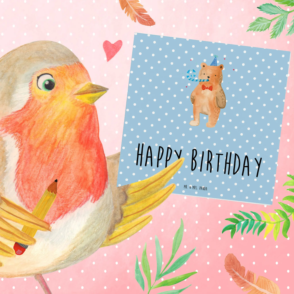 Deluxe Card bear Birthday Hochzeitskarte, Karte, Hochwertige Grußkarte, Einladungskarte, Hochwertige Klappkarte, Glückwunschkarte, Grußkarte, Klappkarte, Geburtstagskarte, Bär, Teddy, Teddybär, Alles Gute, Glückwunsch, Happy Birthday, Geburtstag