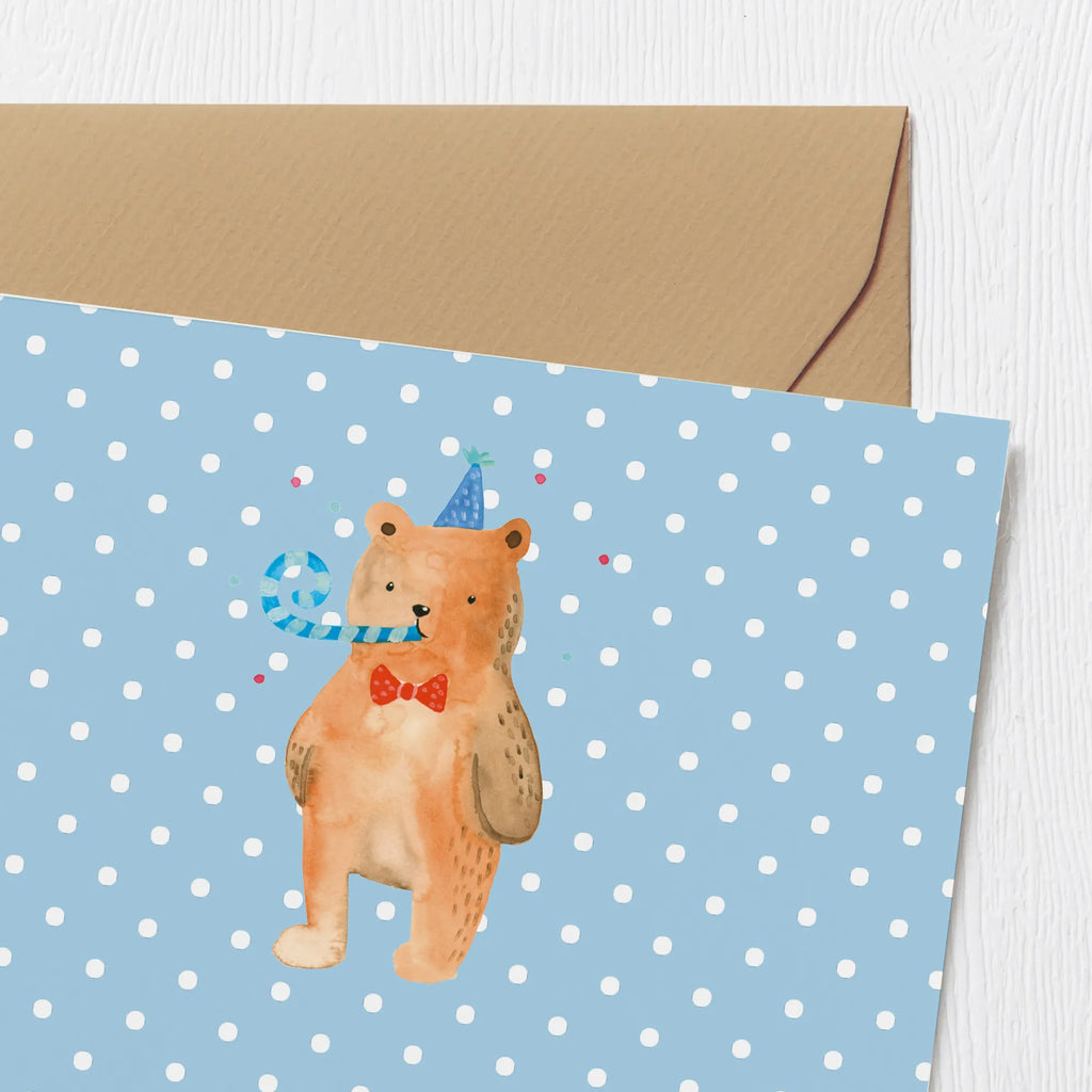 Deluxe Card bear Birthday Hochzeitskarte, Karte, Hochwertige Grußkarte, Einladungskarte, Hochwertige Klappkarte, Glückwunschkarte, Grußkarte, Klappkarte, Geburtstagskarte, Bär, Teddy, Teddybär, Alles Gute, Glückwunsch, Happy Birthday, Geburtstag